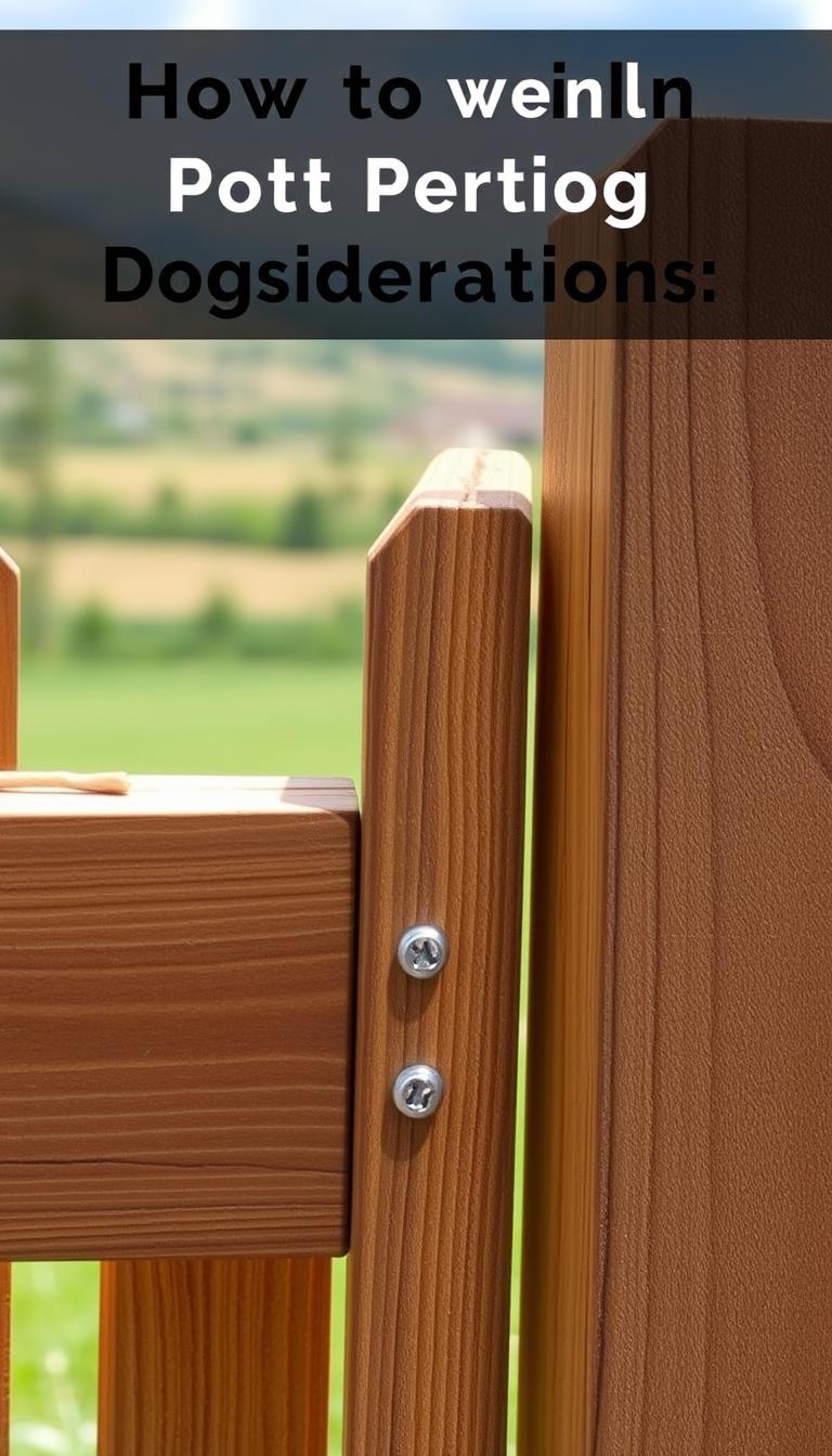 A detailed, well-lit close-up of a wooden pet fence, showcasing the various material considerations for its construction. The foreground highlights the texture and grain of the wood, with a focus on the joints, fasteners, and overall durability. The middle ground demonstrates the fence's height, stability, and ability to withstand outdoor elements. The background provides a blurred, natural landscape setting, conveying a sense of the fence's purpose in creating a safe, contained environment for pets. The overall image conveys the key factors to consider when choosing a dog fence, such as material quality, strength, and integration with the surrounding space.