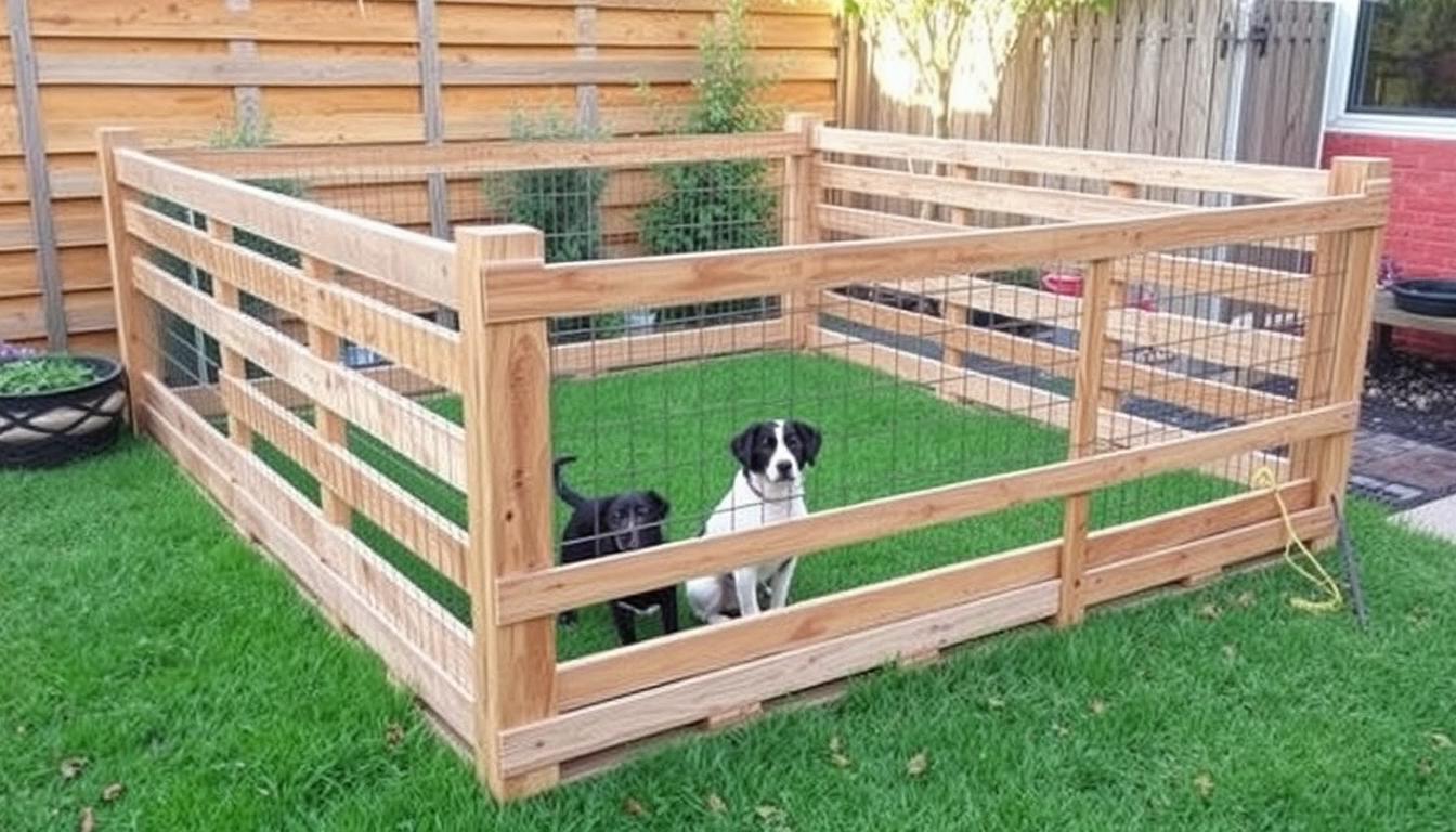 DIY pallet dog fence