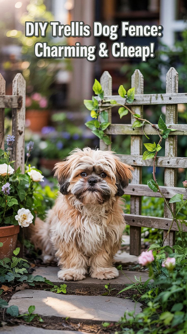 Repurposed Garden Trellis Fence