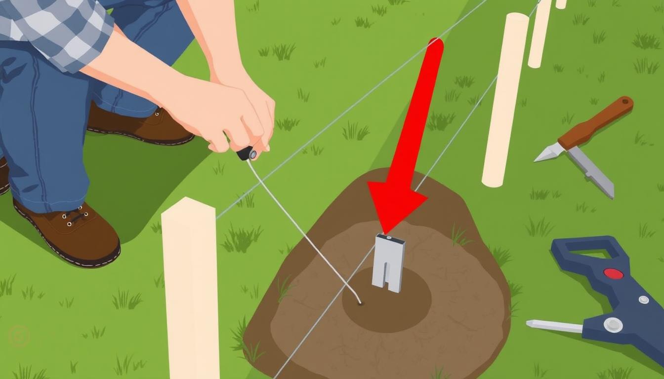 Image of a person burying wire for an in-ground dog fence
