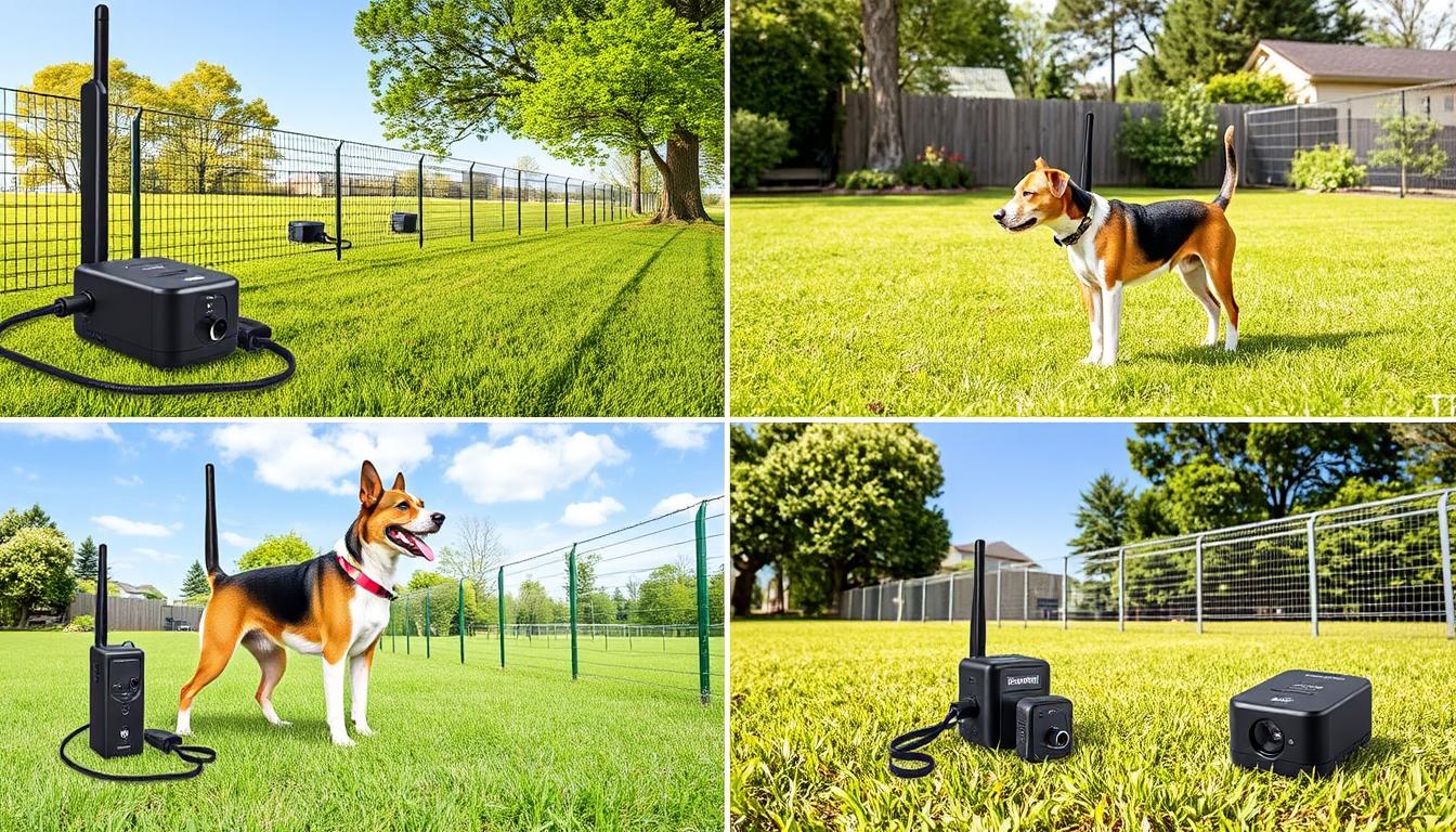 Image of various wireless dog fence systems