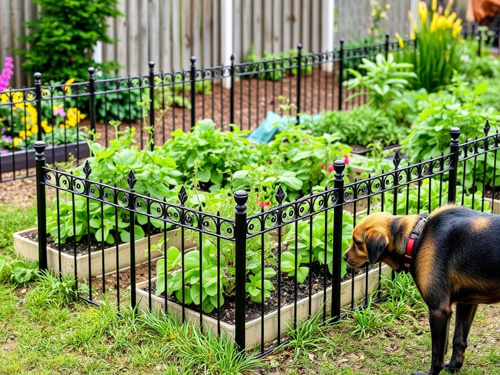 OUSHENG Garden Fence for Dogs outdoor dog fence protecting garden beds OUSHENG Garden Fence for Dogs outdoor dog fence protecting garden beds