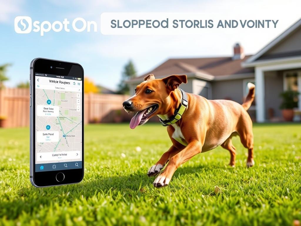 SpotOn GPS Dog Fence outdoor dog fence system with collar and app interface SpotOn GPS Dog Fence outdoor dog fence system with collar and app interface