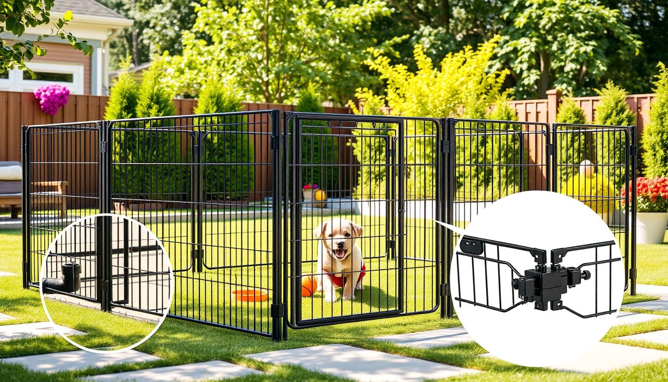 Expandable modular DIY outdoor puppy pen that grows with your puppy Expandable modular DIY outdoor puppy pen that grows with your puppy