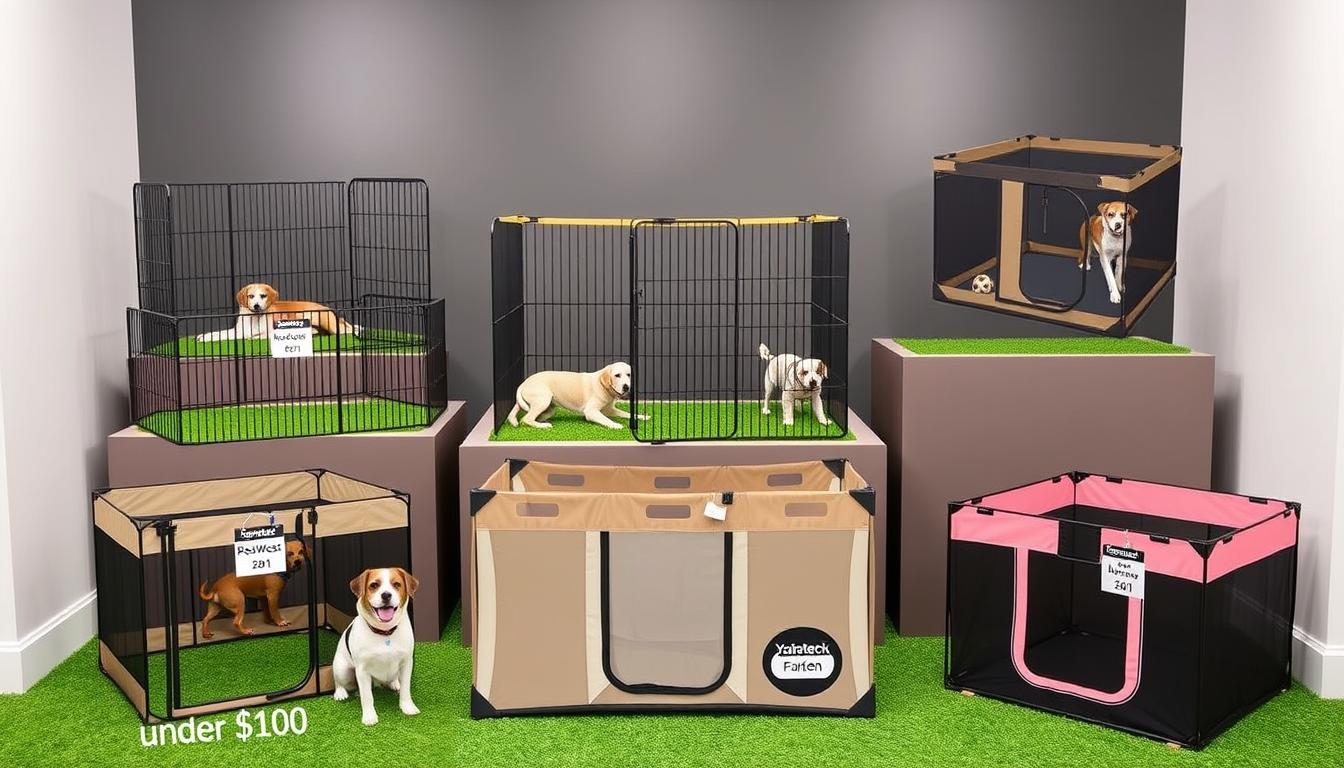 All seven affordable dog fence options displayed together