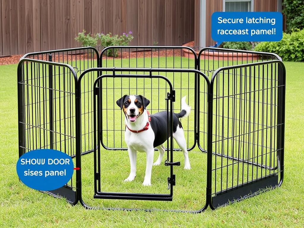 MidWest Foldable Metal Dog Exercise Pen with medium dog