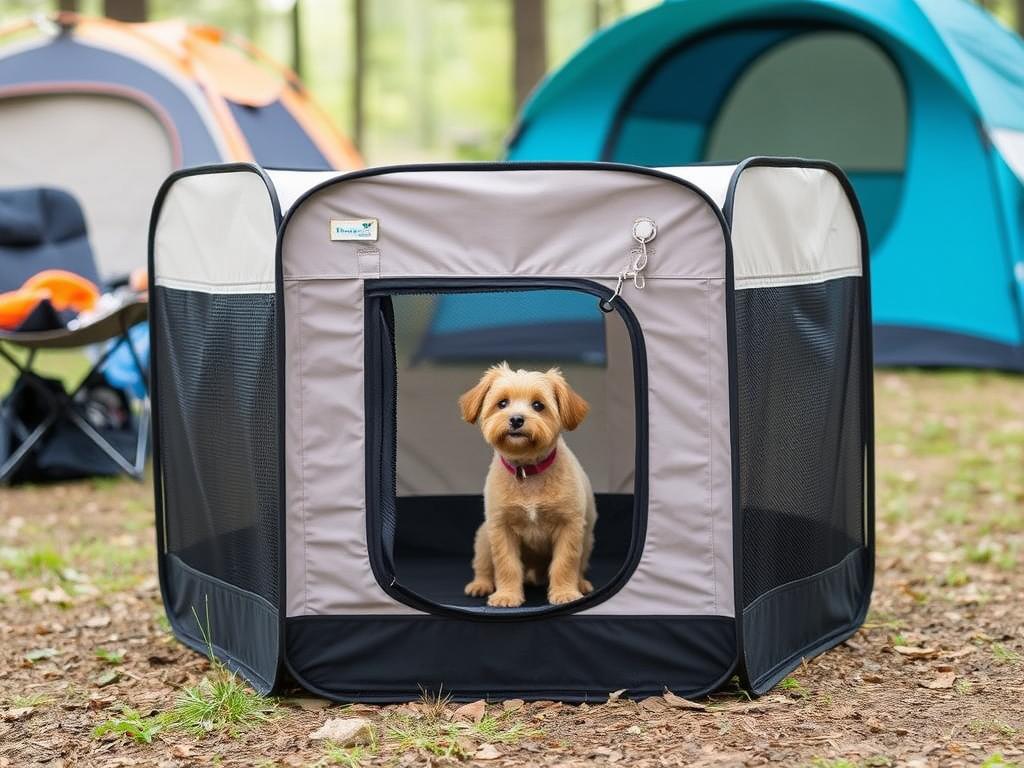 Zampa Portable Foldable Pet Playpen with waterproof bottom
